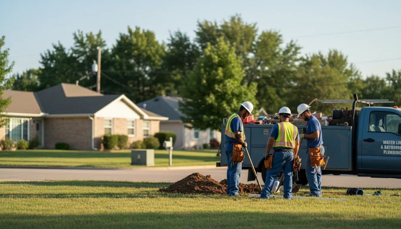 Residential water line and bathroom plumbing service in Benton City, MO